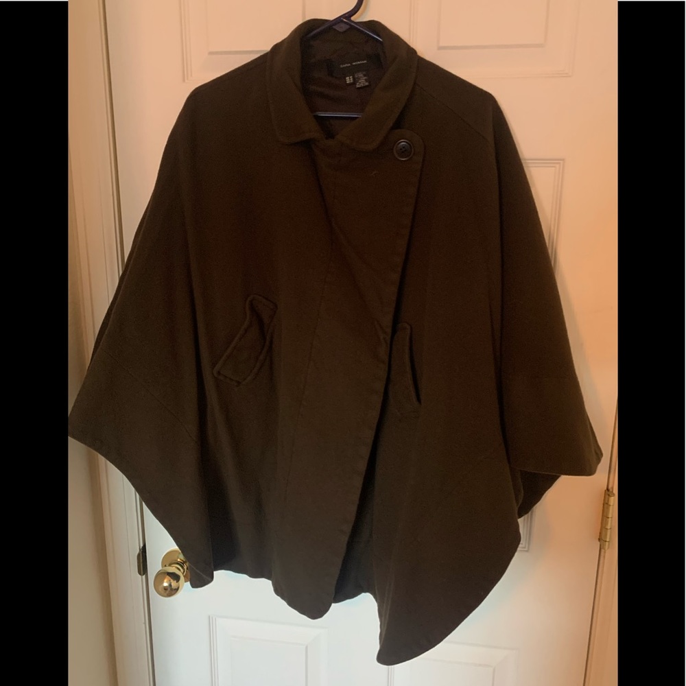 Zara wool blend brown cape